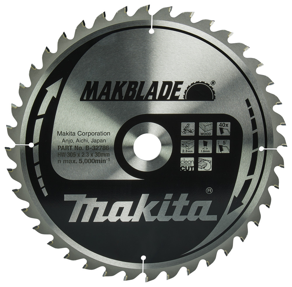 Lames carbure ''Makblade'' Bois, pour scies radiales et à onglets Makita