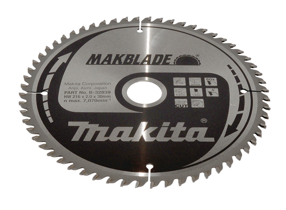 Lames carbure ''Makblade'' Bois, pour scies radiales et à onglets Makita
