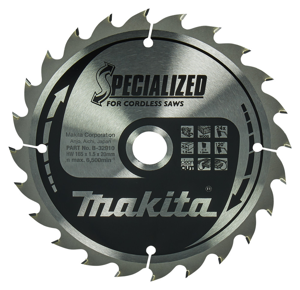 Lame de scie circulaire, T.C.T, 165 x 20 mm, 24 dents Makita