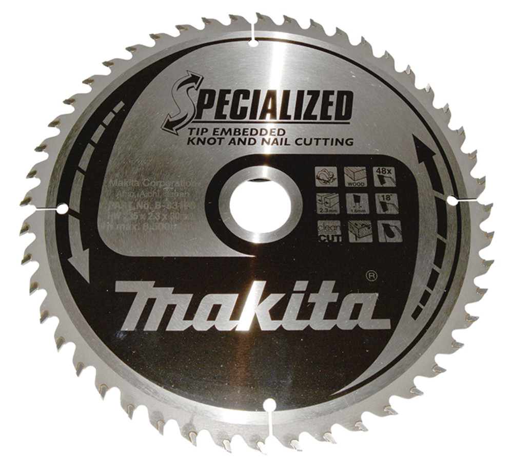 Lame de scie circulaire, alliage T.C.T spécialisé, 235 x 30 mm, 48 dents Makita