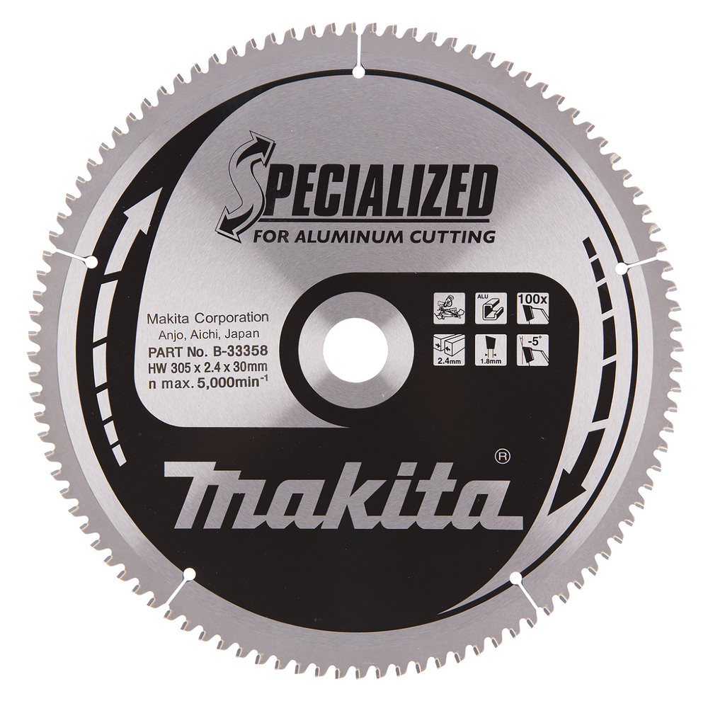 Lames carbure ''Specialized'' pour aluminium, pour scies radiale et à onglets Makita
