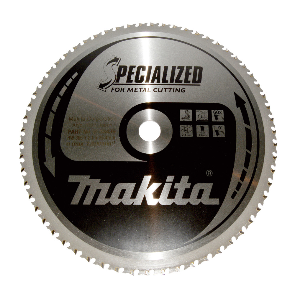 Lames carbures ''Specialized'' Métal, pour tronçonneuse à métaux à lame Makita