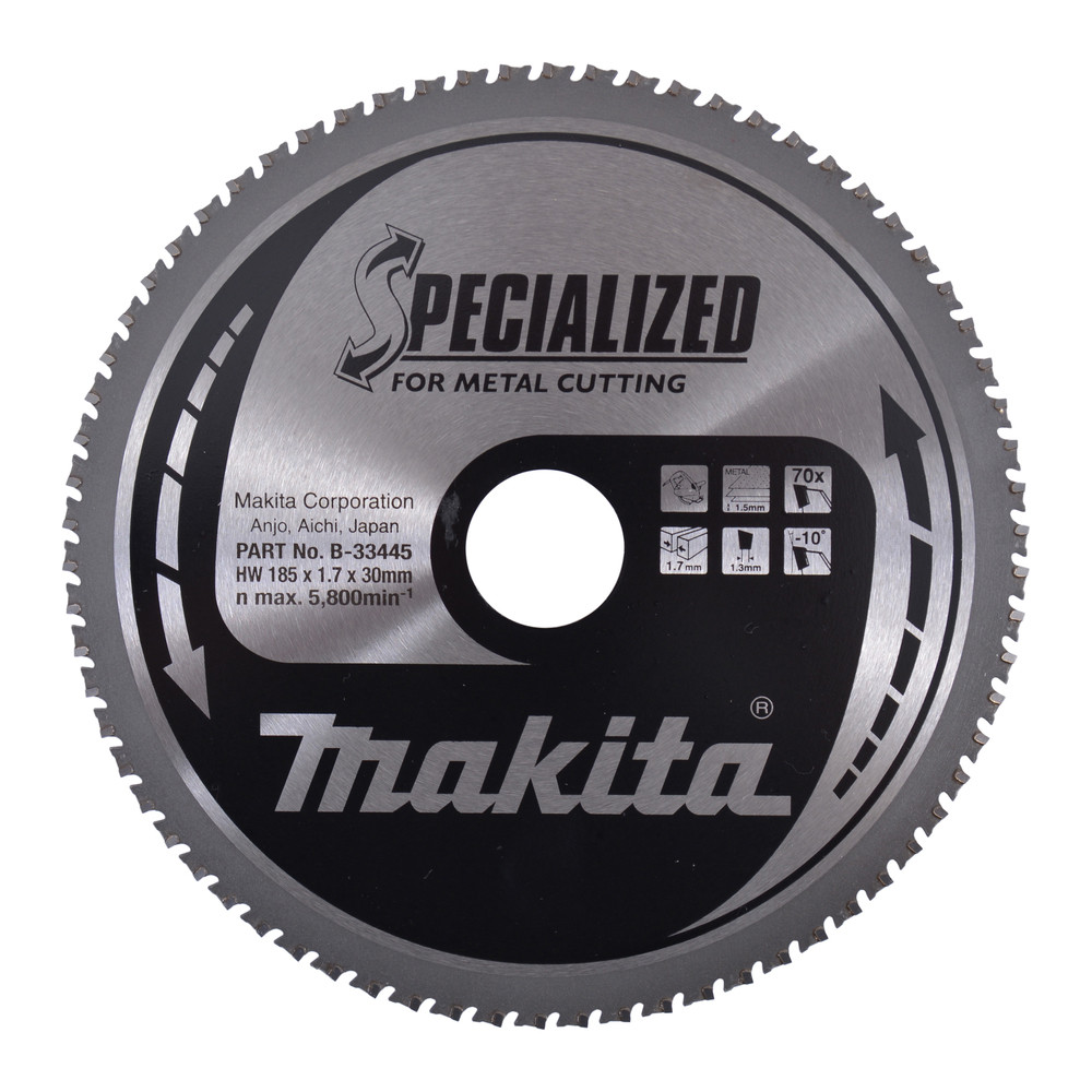 Lame de scie circulaire, alliage T.C.T spécialisé, 185 x 30 mm, 70 dents Makita