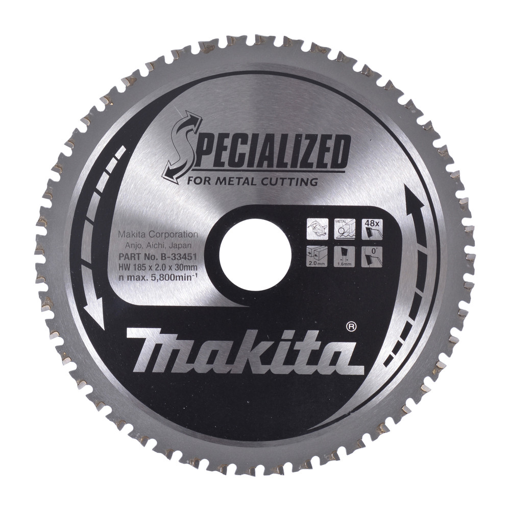Lame de scie circulaire, alliage T.C.T spécialisé, 185 x 30 mm, 48 dents Makita