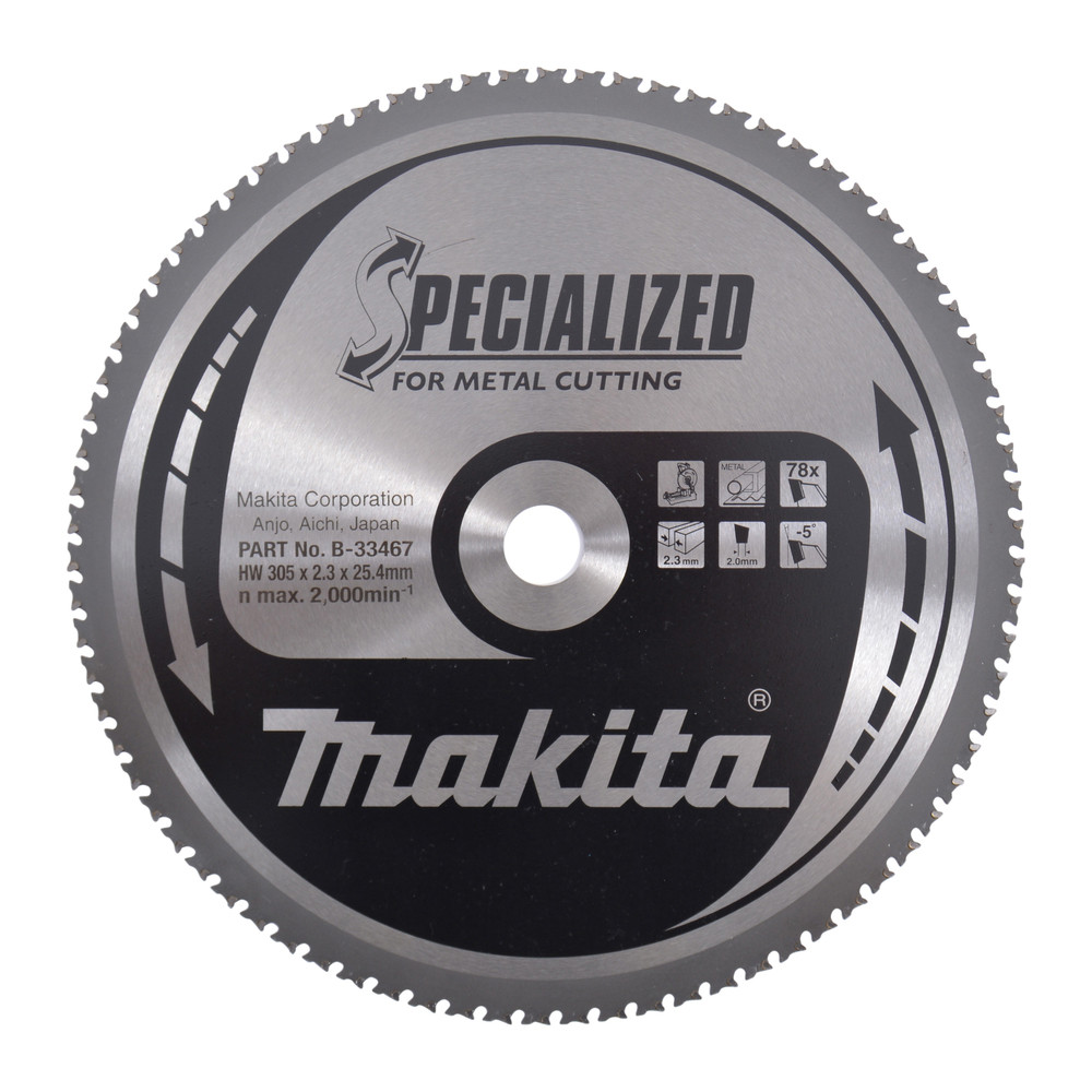 Lame de scie circulaire, alliage T.C.T spécialisé, 305 x 25,4 mm, 78 dents Makita