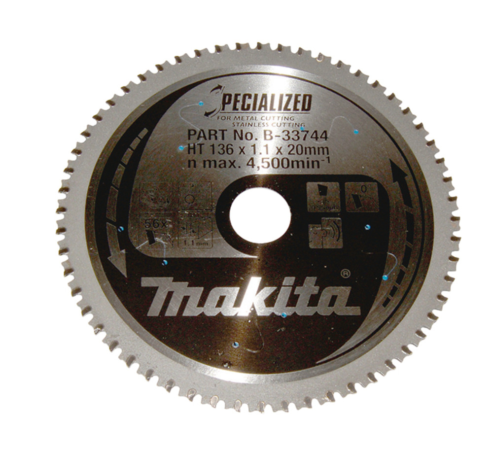 Lame de scie circulaire, alliage T.C.T spécialisé, 136 x 20 mm, 56 dents Makita