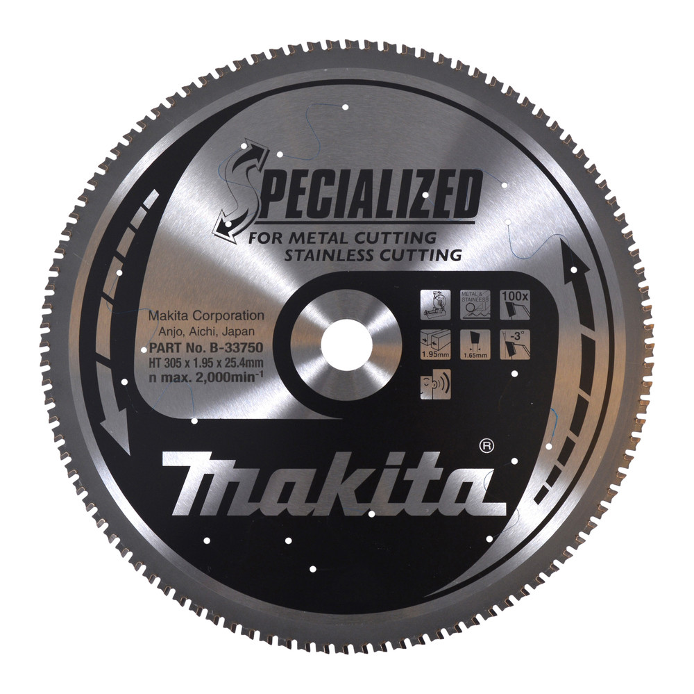Lame de scie circulaire, alliage T.C.T spécialisé, 305 x 25,4 mm, 100 dents Makita