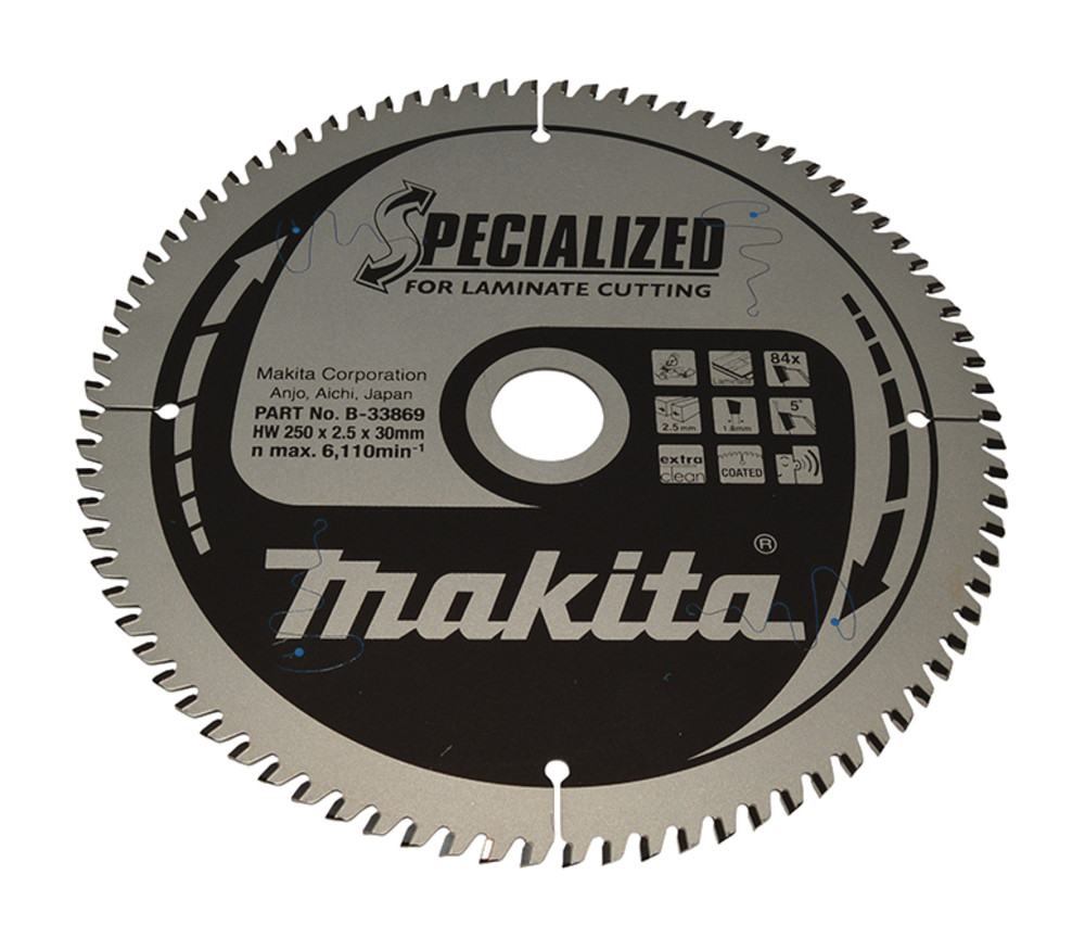 Lame scie circulaire, spécialisée t.c.t, 250 x 30 mm, 84 t Makita