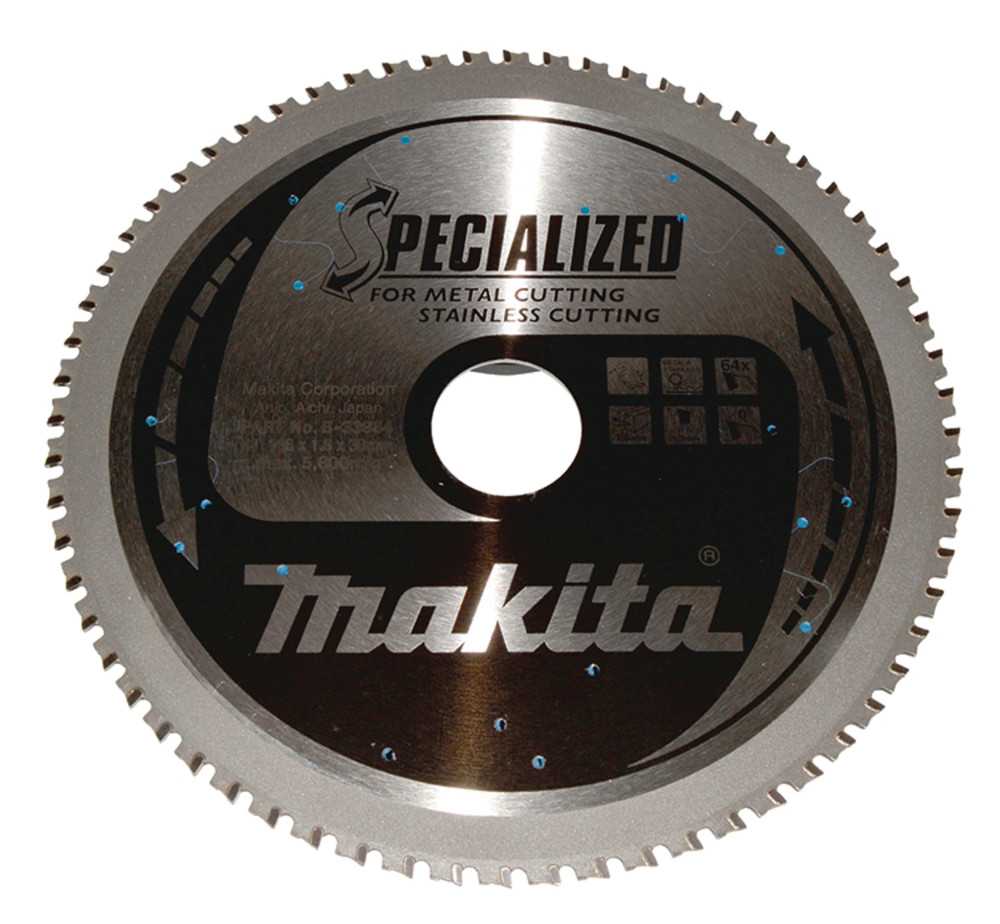 Lame de scie circulaire, alliage T.C.T spécialisé, 185 x 30 mm, 64 dents Makita