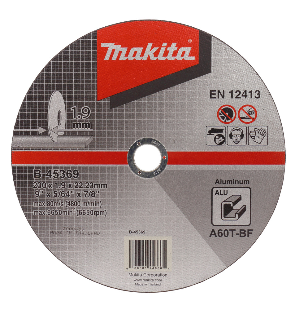 Disques à tronçonner aluminium pour meuleuses Makita