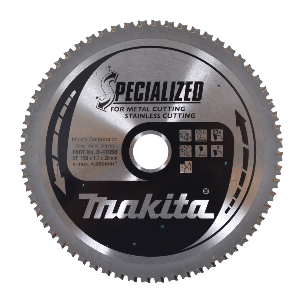 Lame scie circulaire, spécialisé t.c.t, 150 x 20 mm, 60 t Makita