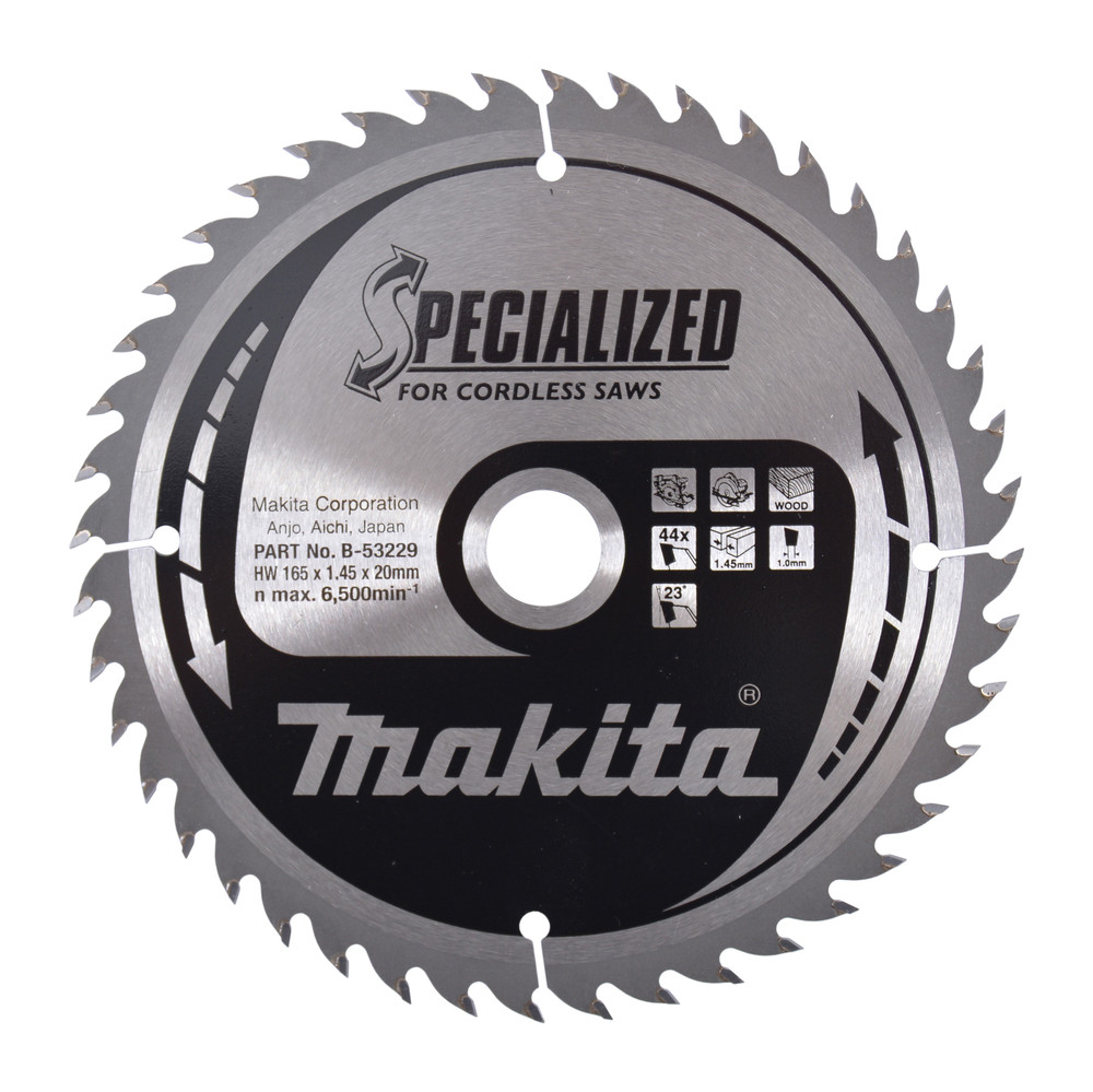 Lame de scie circulaire, alliage T.C.T spécialisé, 165 x 20 mm, 44 dents Makita