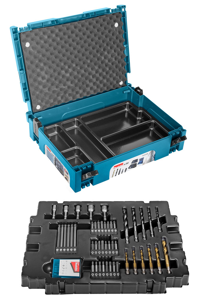 Coffret ensemble accessoires 56 pièces en coffret MAKPAC Makita