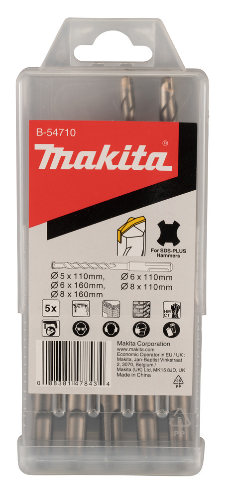 Coffret 5 Forets SDS-Plus 2 taillants Standard Makita