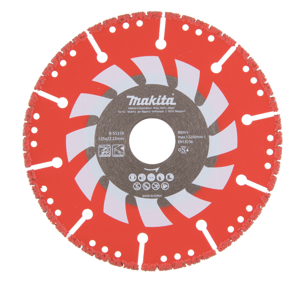 Disques diamant brasé multi-matériaux pour pompiers, sauveteurs... Makita