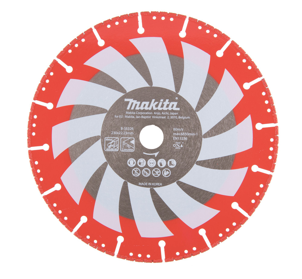 Disques diamant brasé multi-matériaux pour pompiers, sauveteurs... Makita
