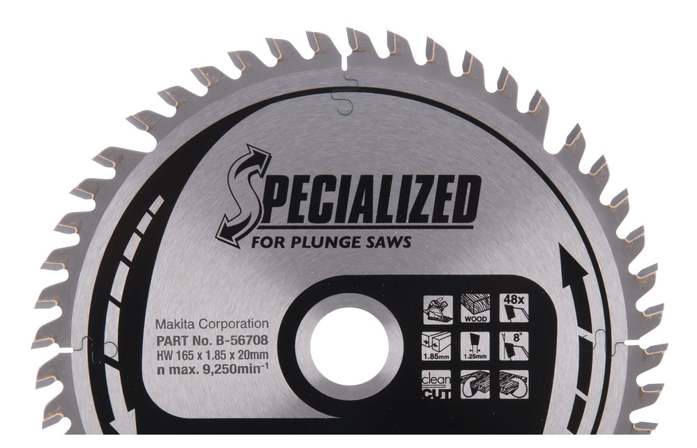 Lame de scie circulaire, alliage T.C.T spécialisé, 165 x 20 mm, 48 dents Makita