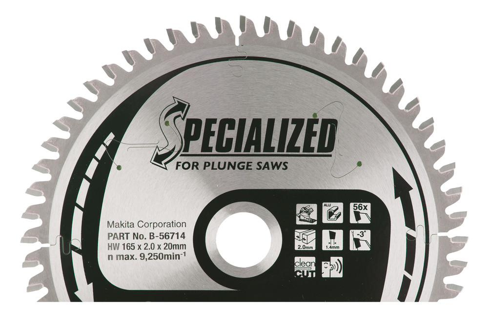 Lames carbures ''Specialized'' aluminium, pour scies plongeantes à batterie Makita