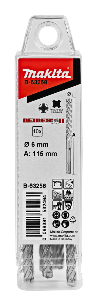 Forets SDS-Plus 4 taillants TCT NEMESIS II Makita