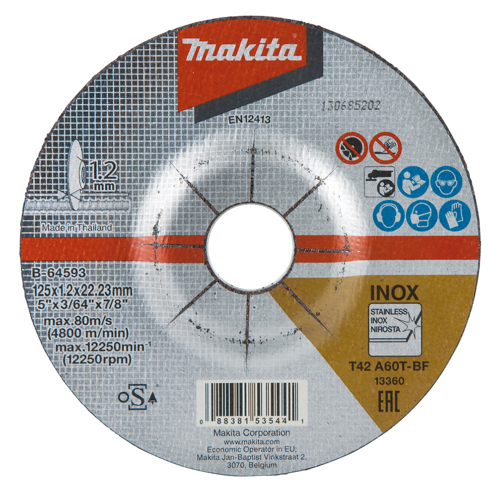 Mince de coupe, 125 x 1,2 x 22,23 mm Makita