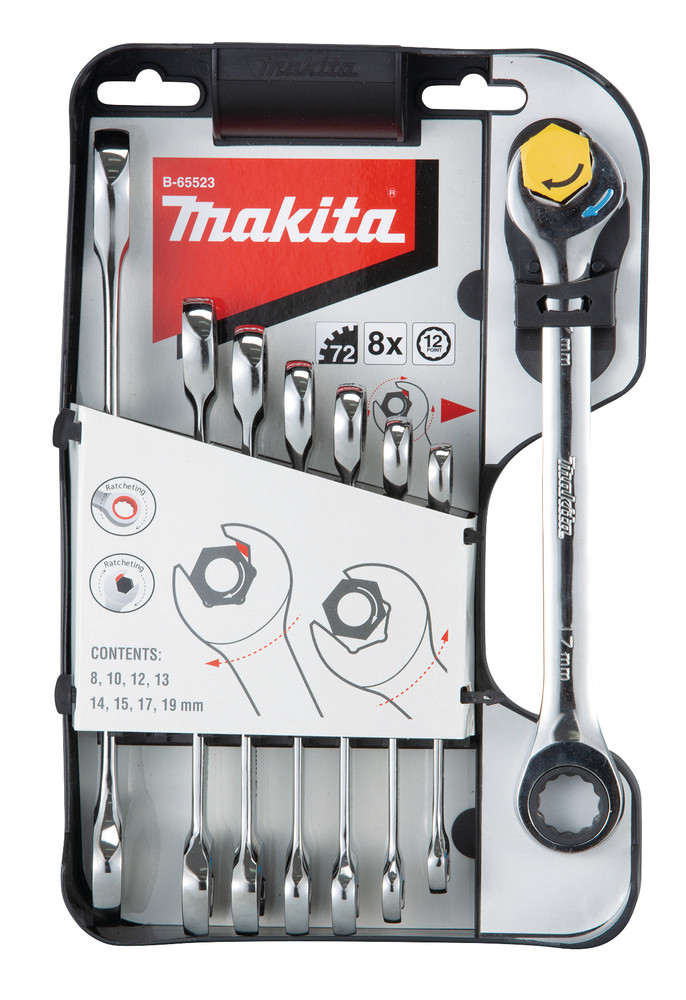 Jeu de clés mixtes à serrage rapide et à cliquet Makita