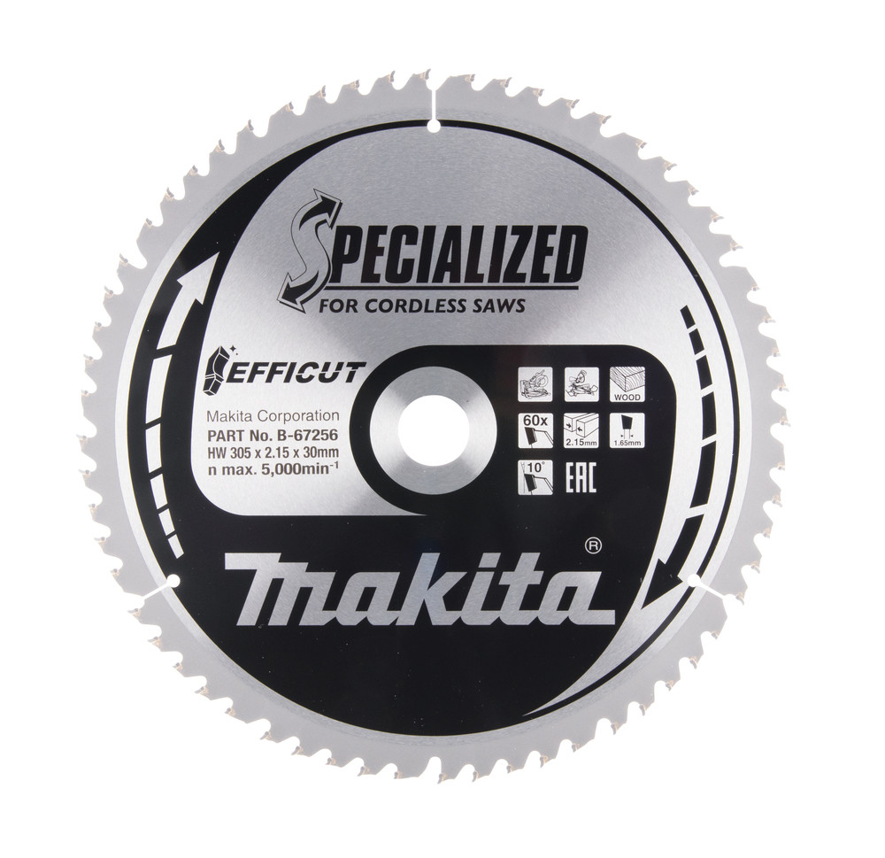 Lame de scie circulaire, T.C.T Efficut, 305 x 30 mm, 60 dents Makita