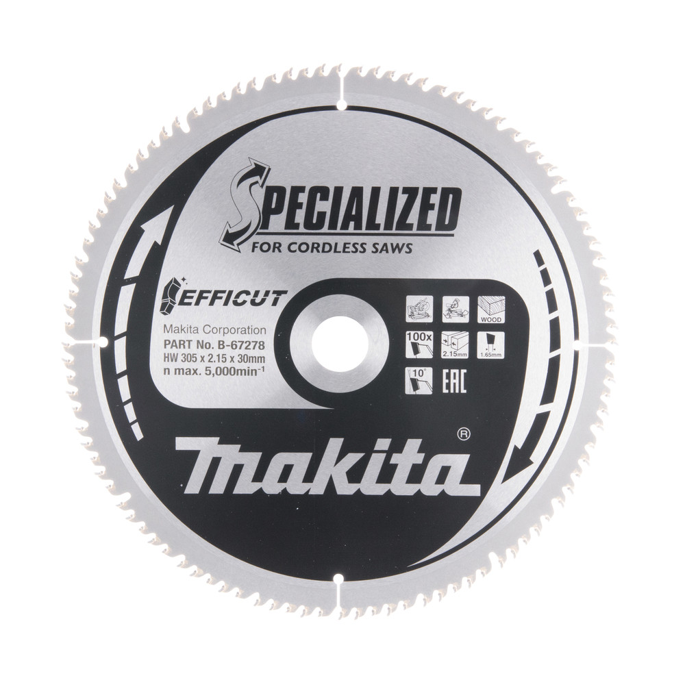 Lame de scie circulaire, T.C.T Efficut, 305 x 30 mm, 100 dents Makita