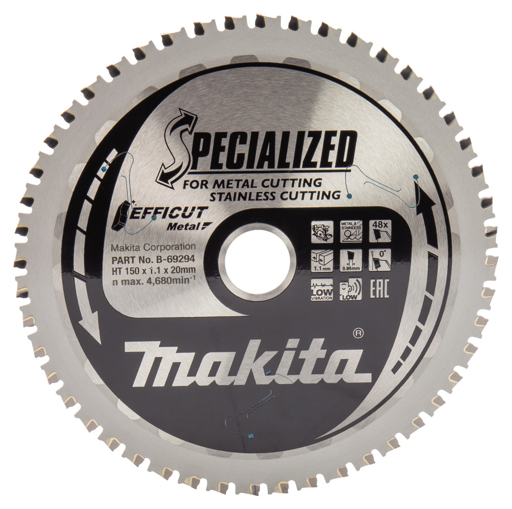 Lame de scie circulaire, T.C.T Efficut, 150 x 20 mm, 48 dents Makita