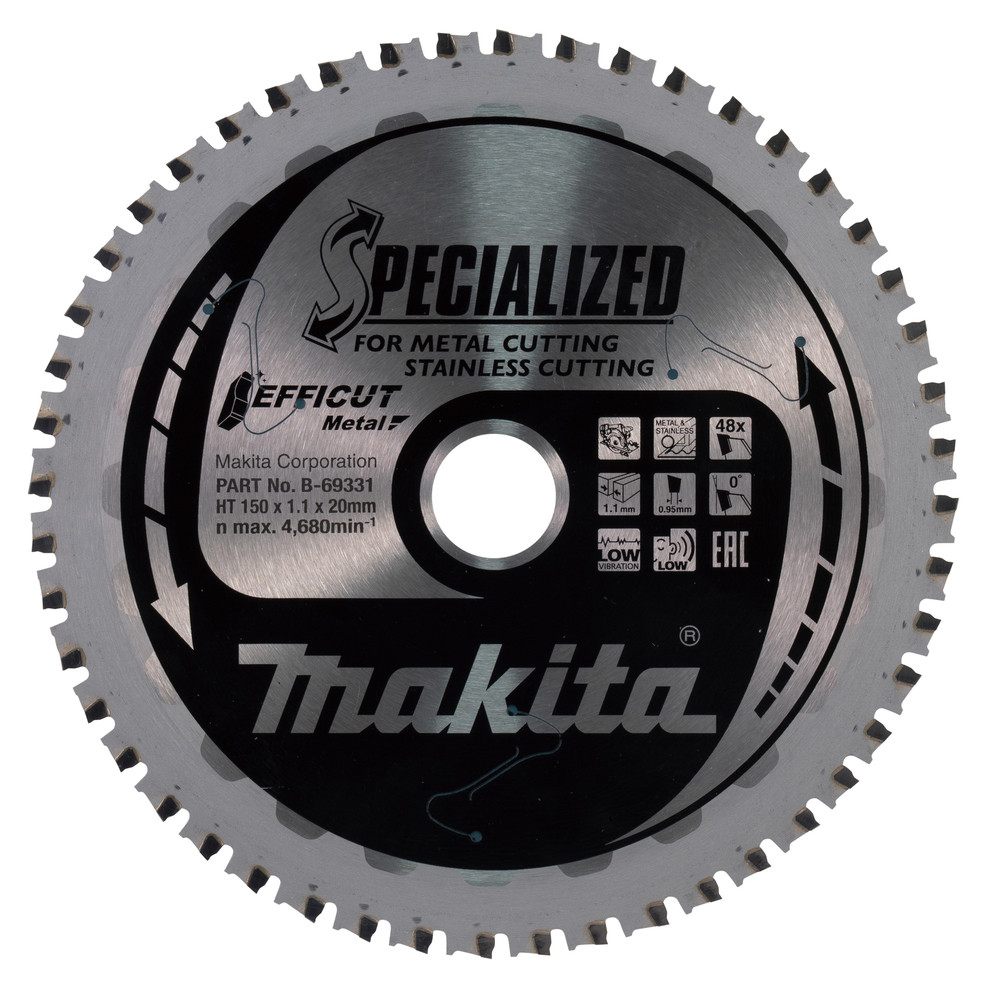 Lame de scie circulaire, T.C.T Efficut, 150 x 20 mm, 48 dents Makita