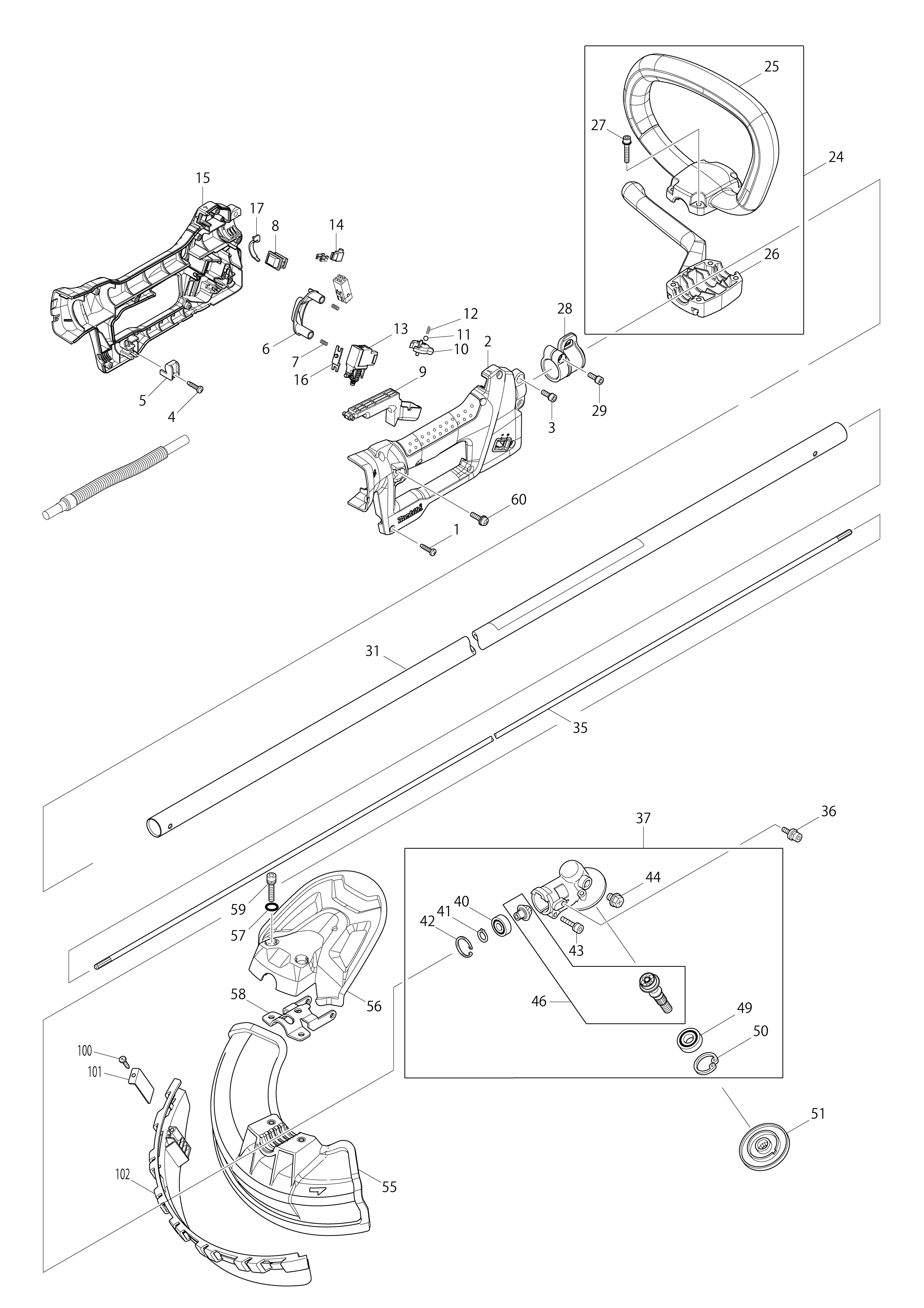 Vue éclatée Makita BC300LD#01