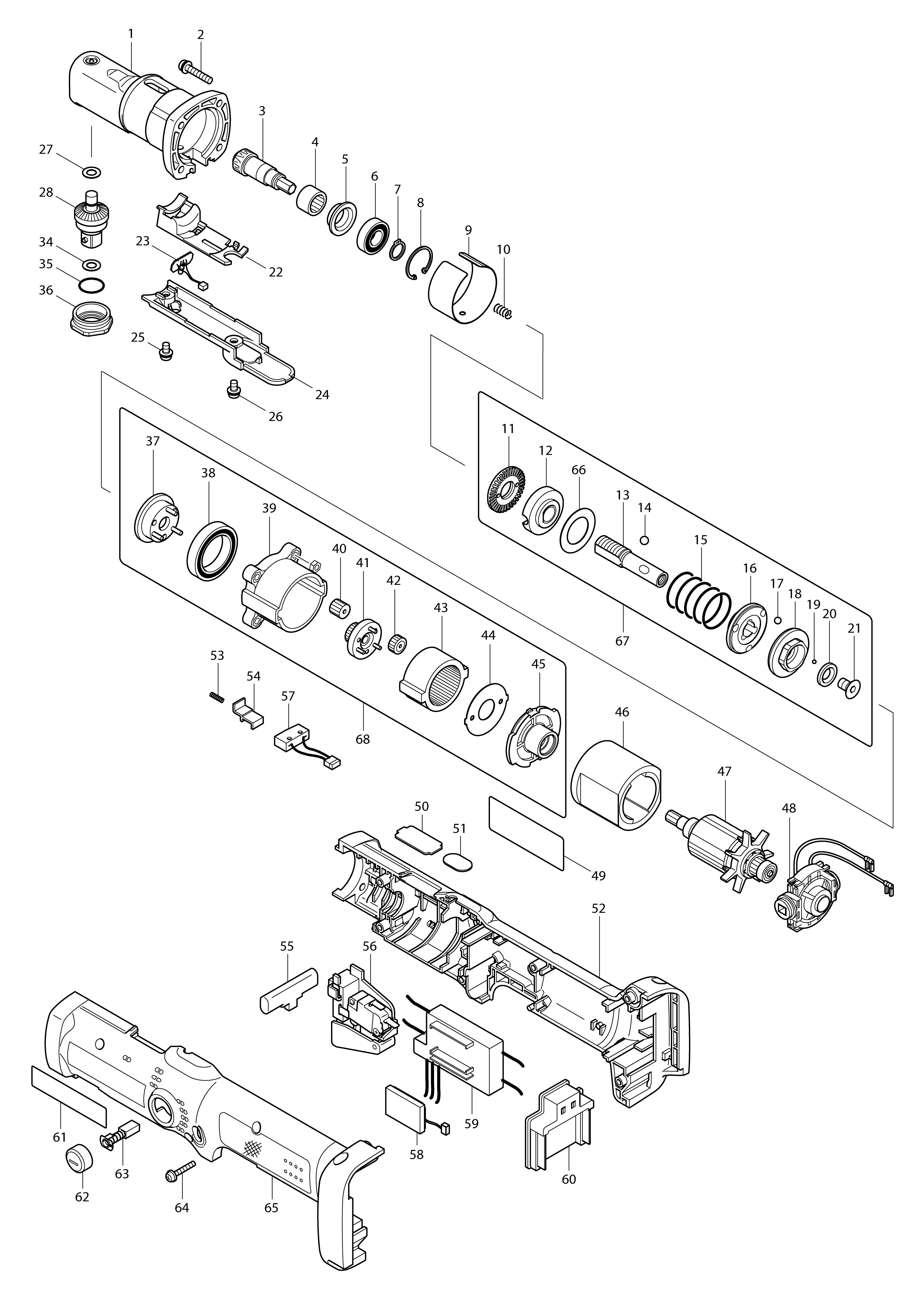 Vue éclatée Makita BFL081F#01