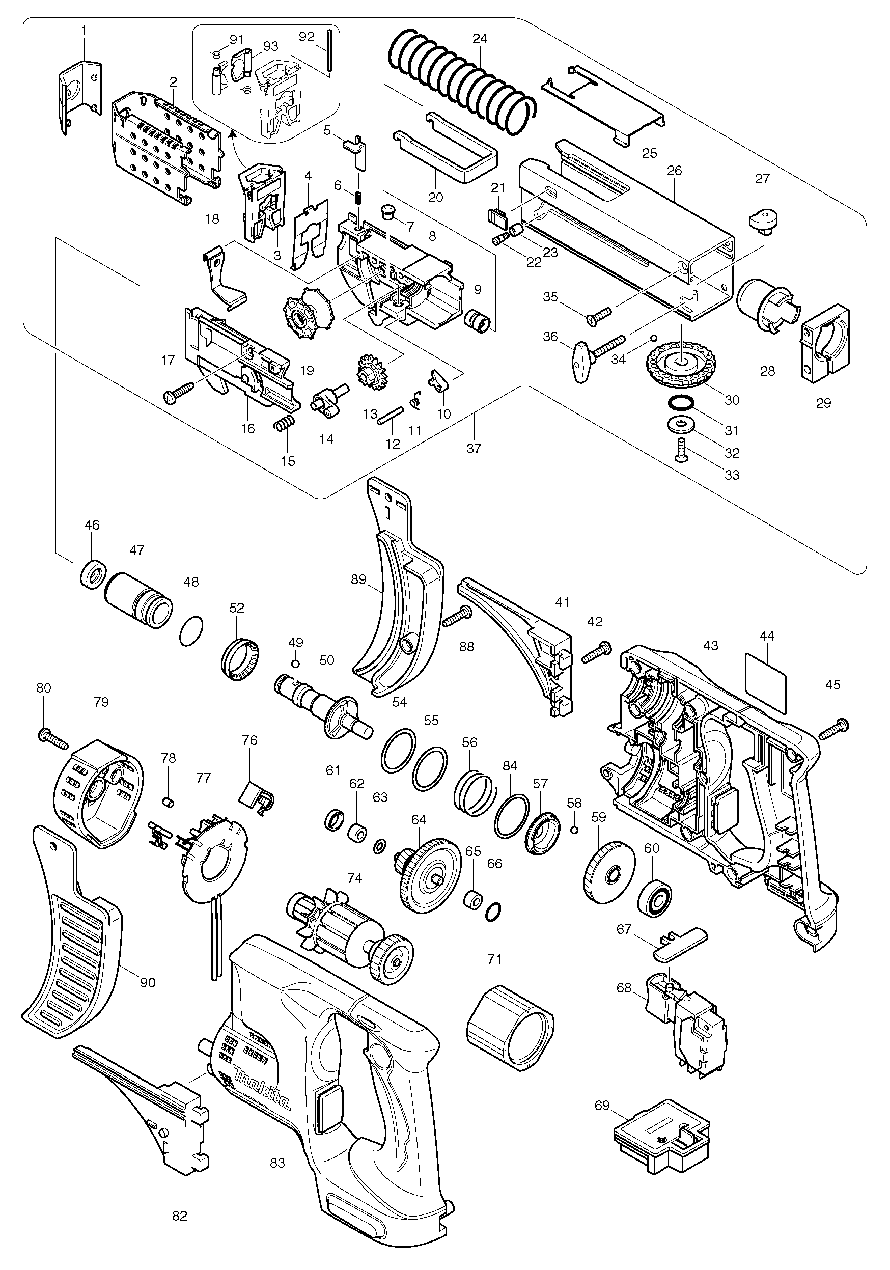 PIECES DETACHEES VISSEUSE AUTOMATIQUE BFR540RFE