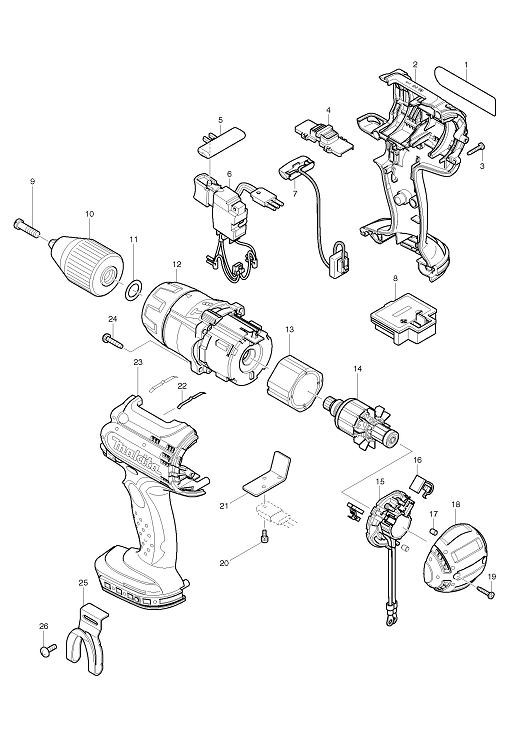 PIECES DETACHEES PERCEUSE VISSEUSE A PERCUSSION MAKITA BHP451RFE