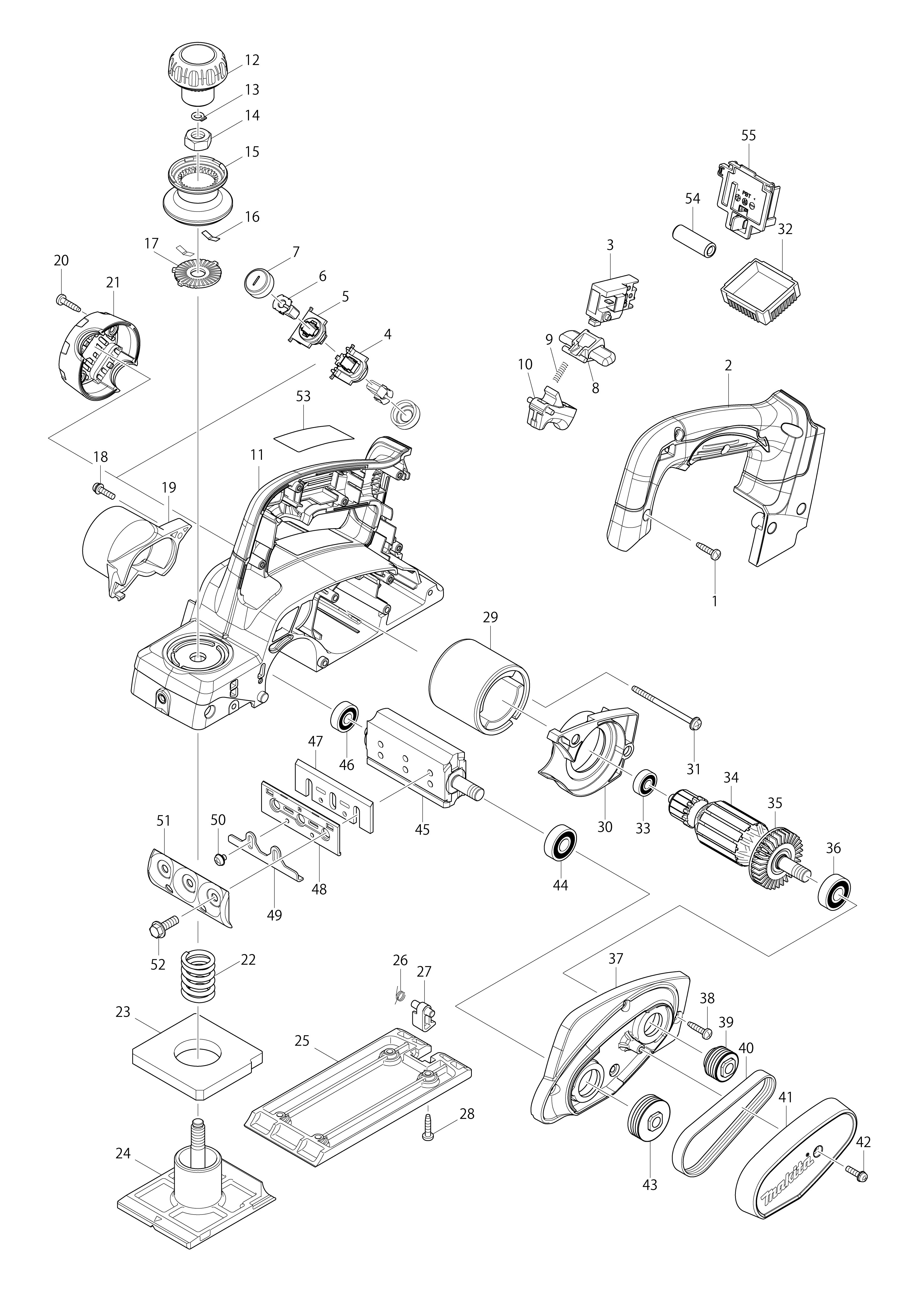 Vue éclatée Makita BKP140#01