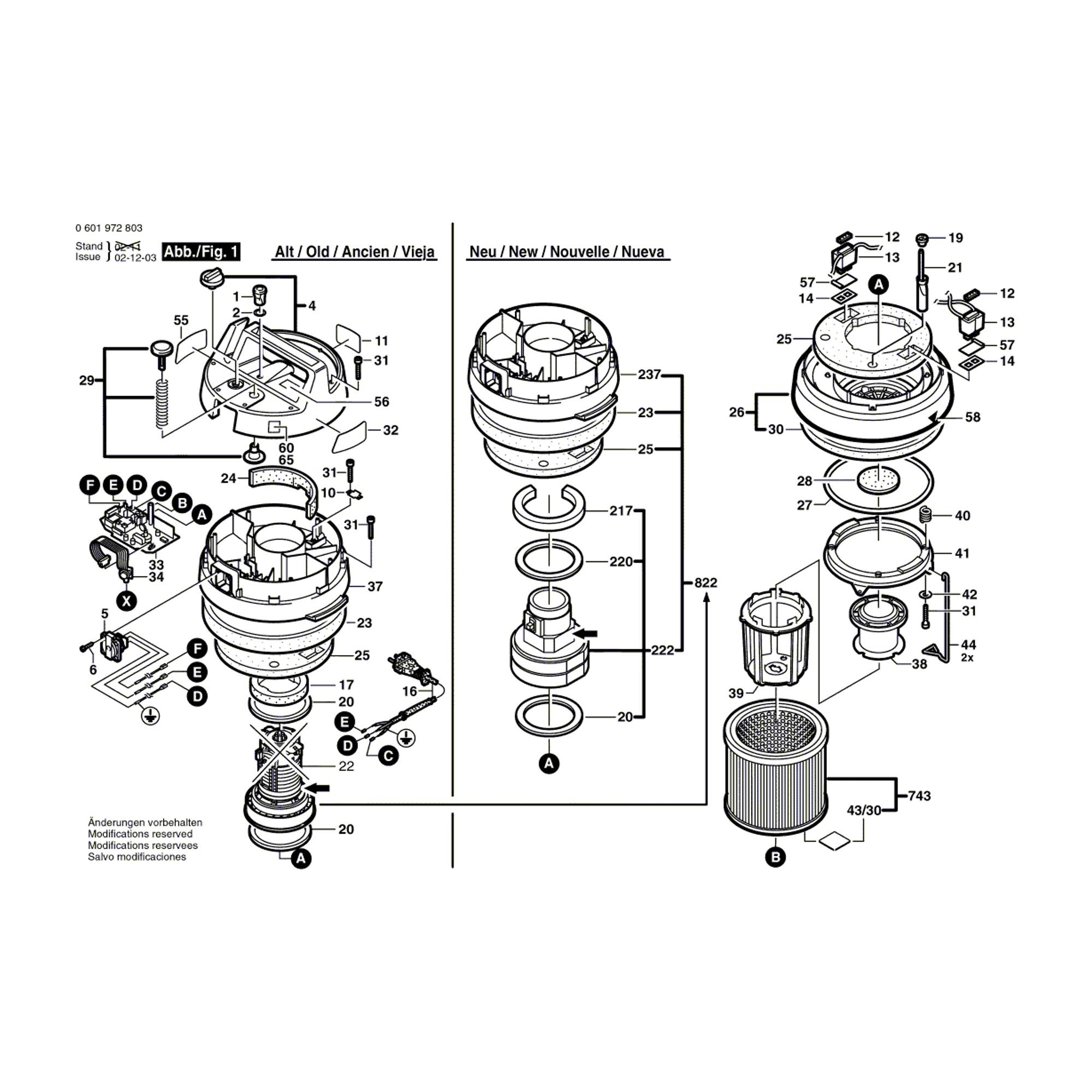 Vue éclatée Bosch GAS12-50RFH 0601972803 #01