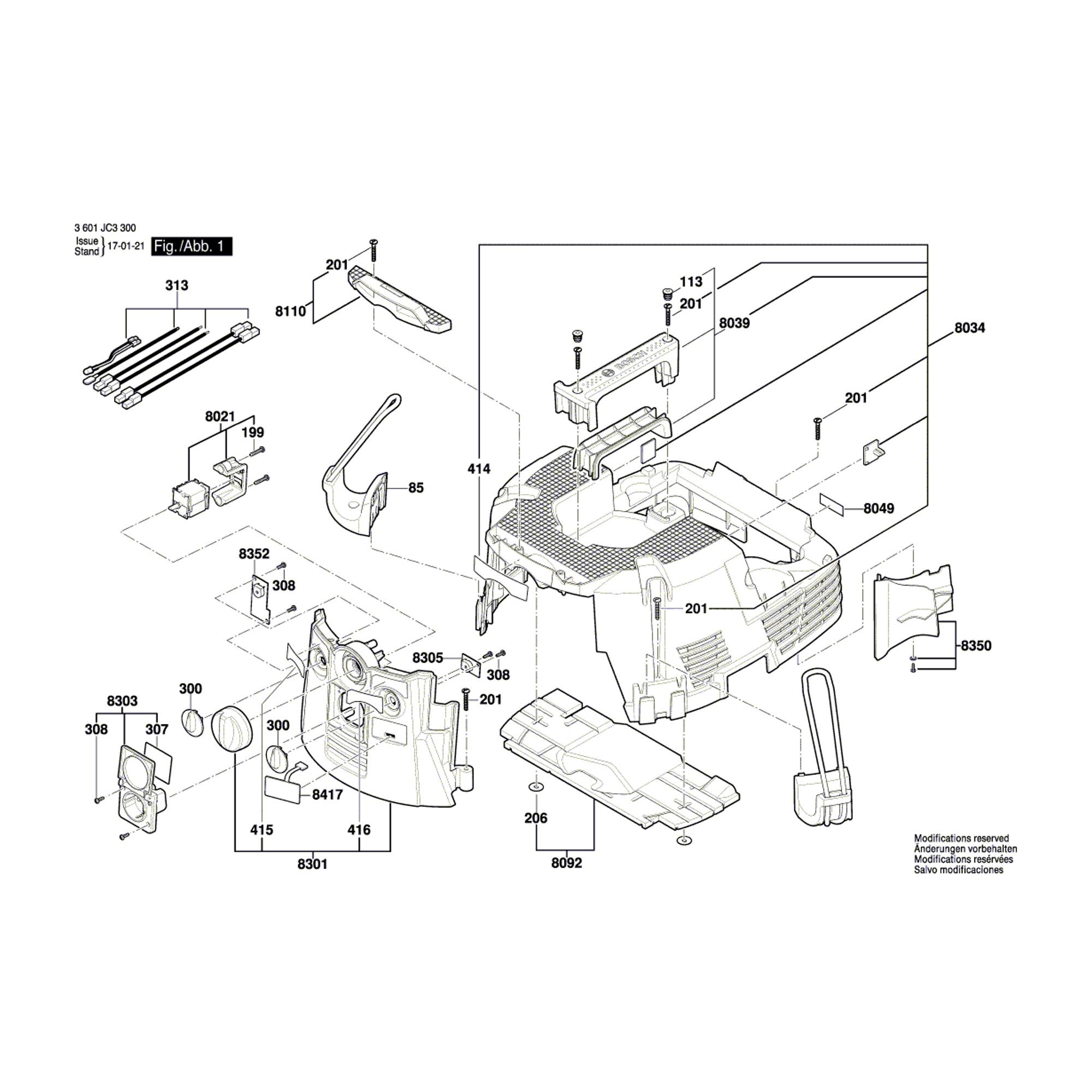 Vue éclatée Bosch GAS55MAFC 3601JC3300 #01