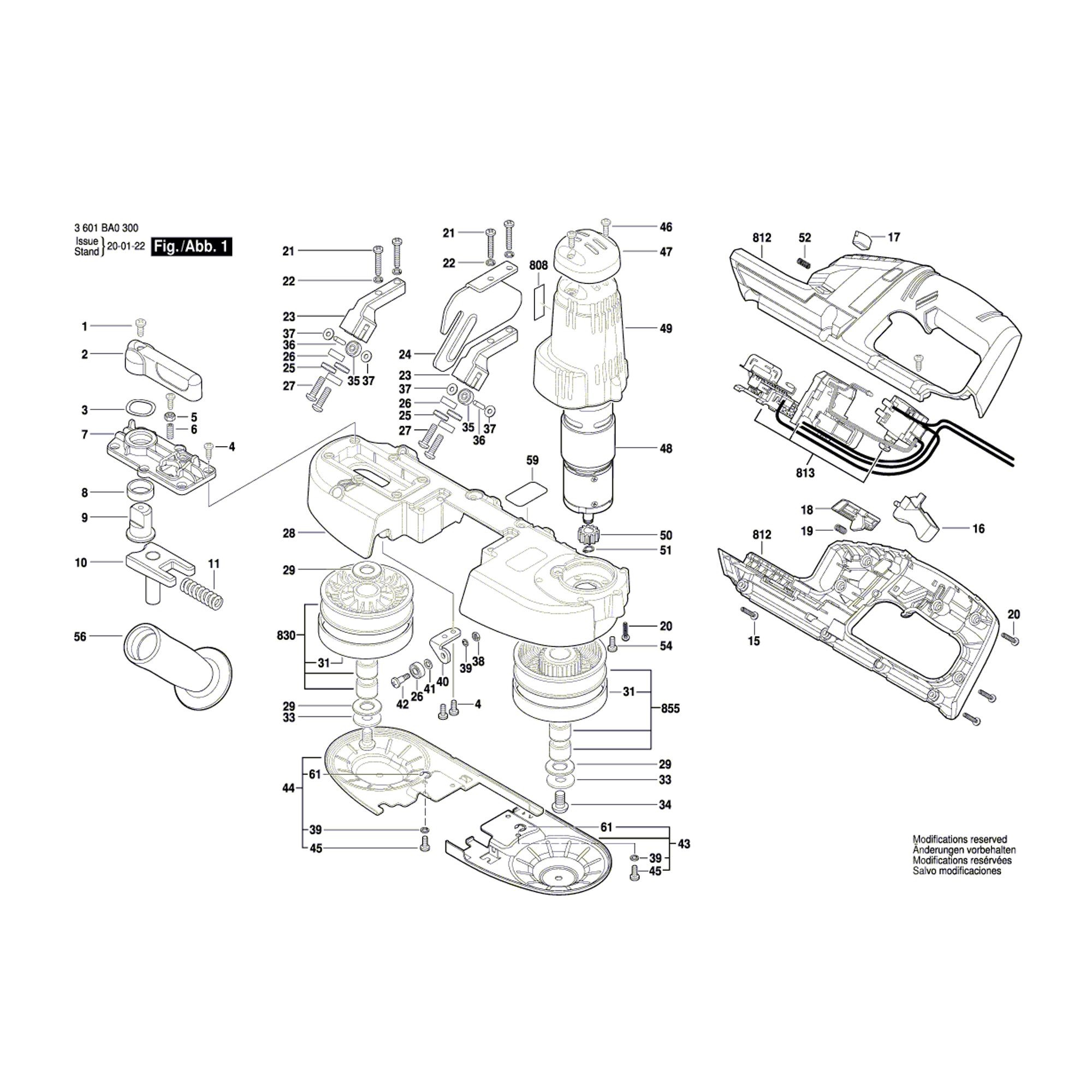Vue éclatée Bosch GCB18V-LI 3601BA0300 #01