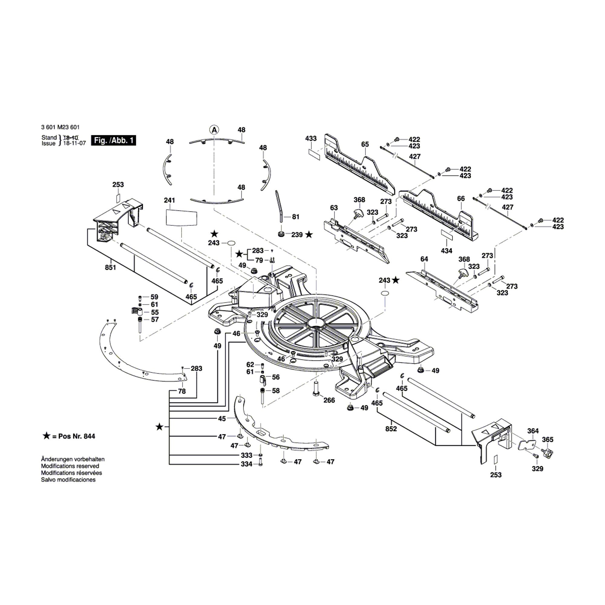 Vue éclatée Bosch GCM12GDL 3601M23601 #01