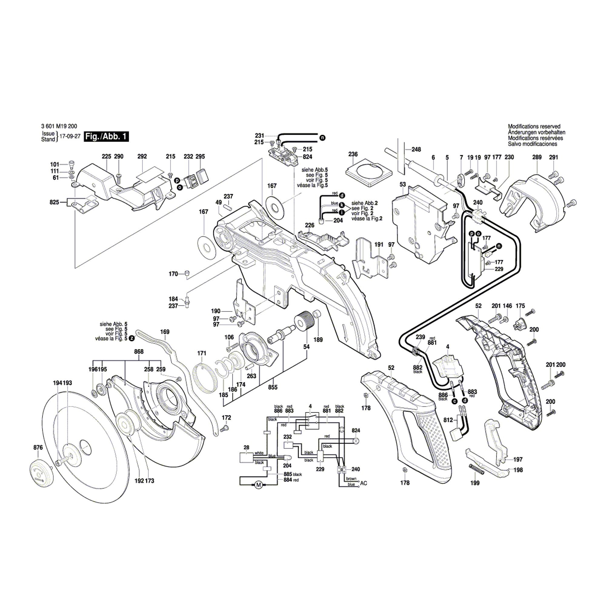 Vue éclatée Bosch GCM8SDE 3601M19200 #01