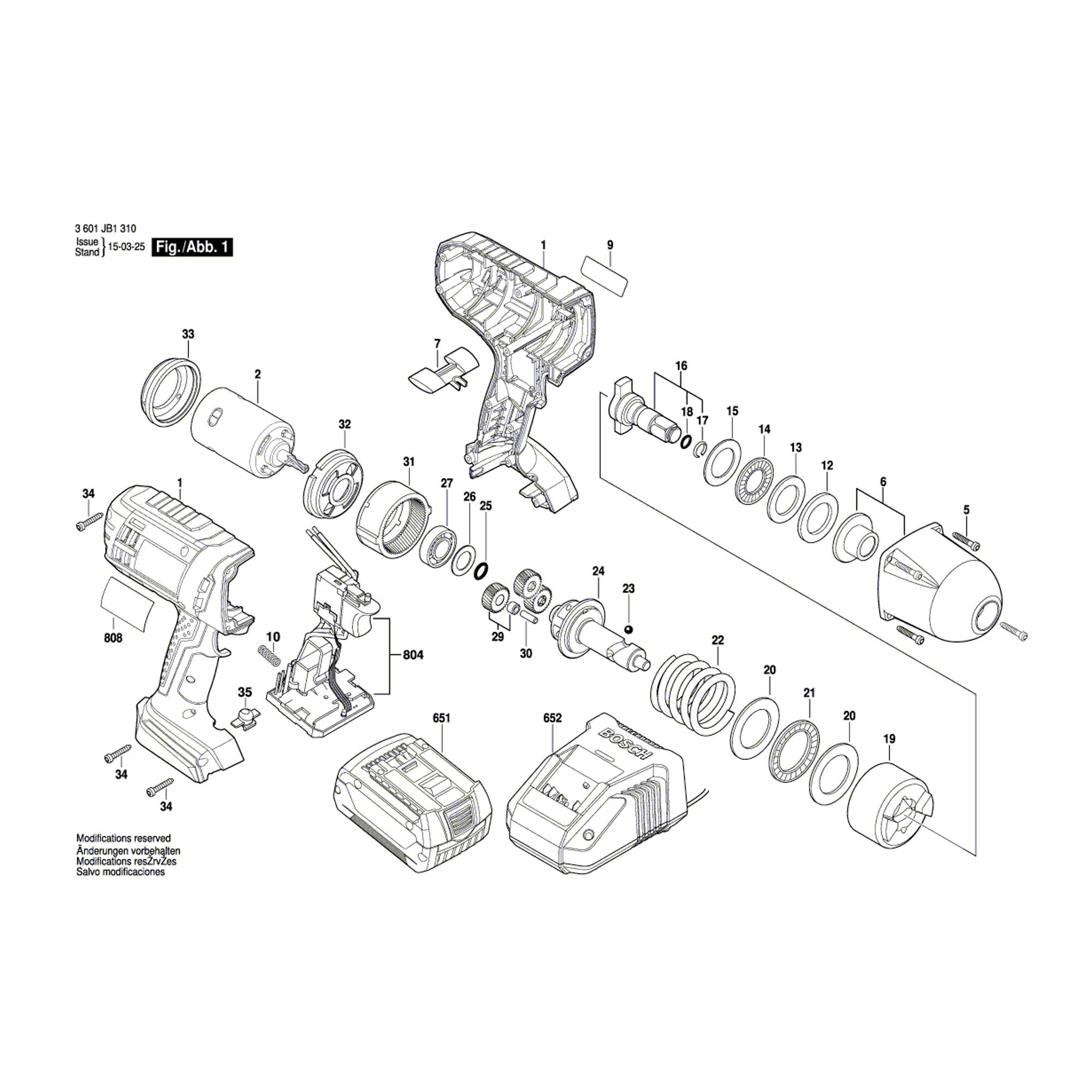 Pièces détachées Boulonneuse BOSCH GDS 18 V-HT 3601J10300 - Pièces  détachées BOSCH - Pièces détachées