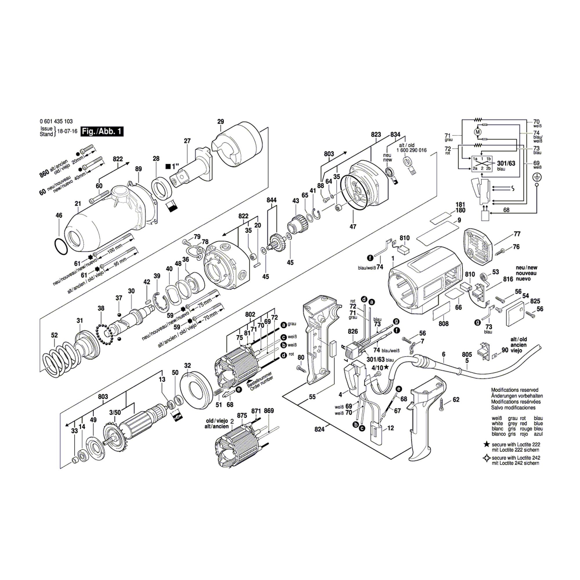 Vue éclatée Bosch GDS30 0601435103 #01