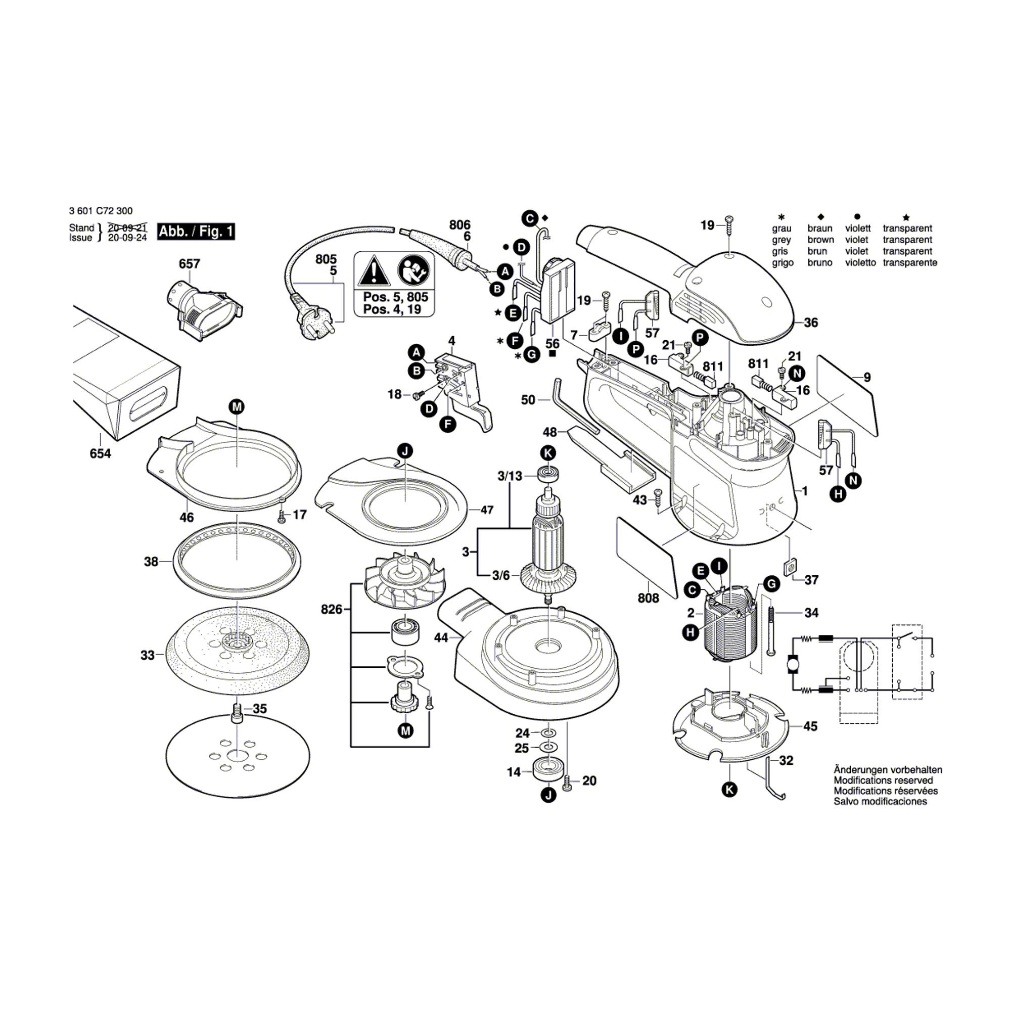 Vue éclatée Bosch GEX34-125 3601C72300 #01