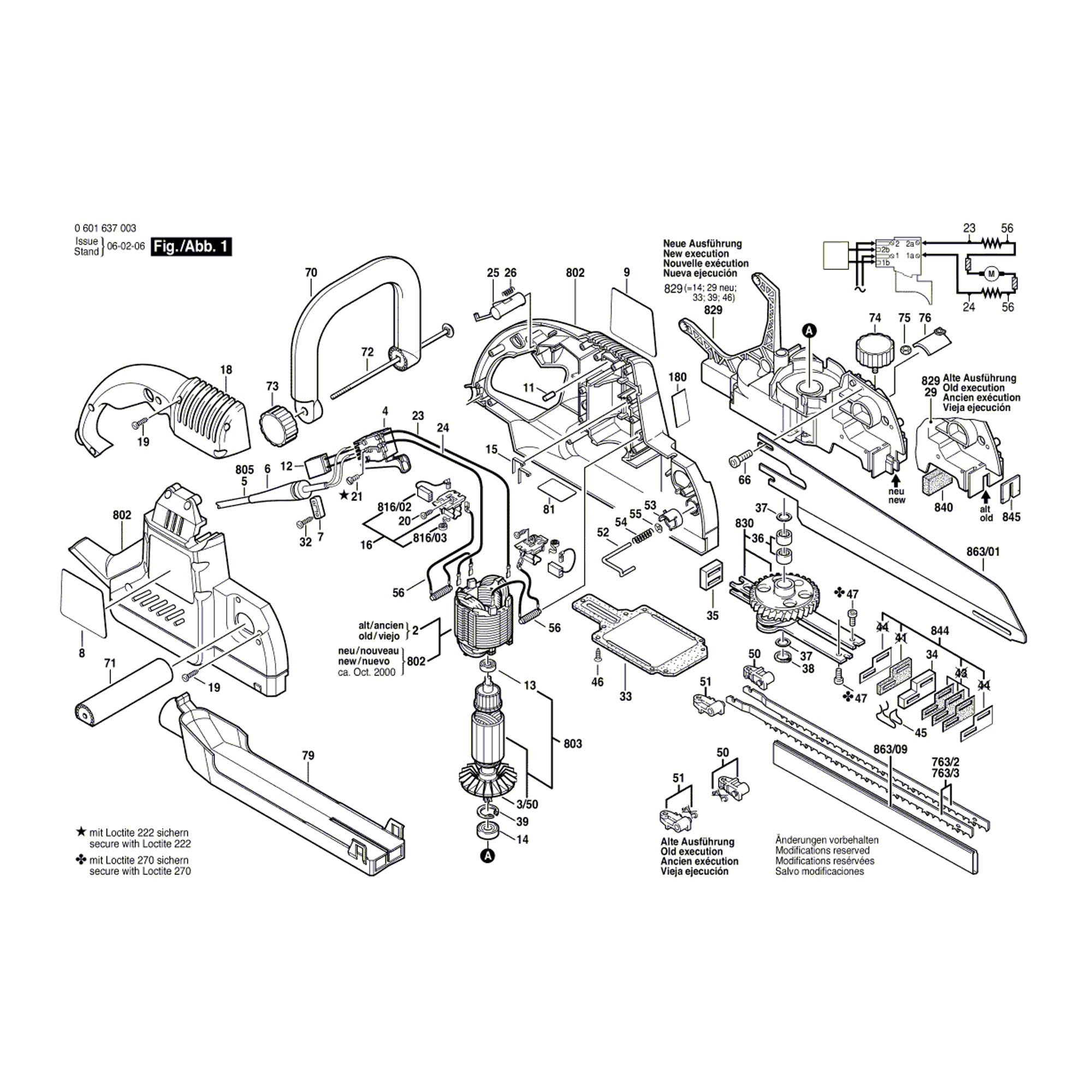 Vue éclatée Bosch GFZ14-35A 0601637003 #01