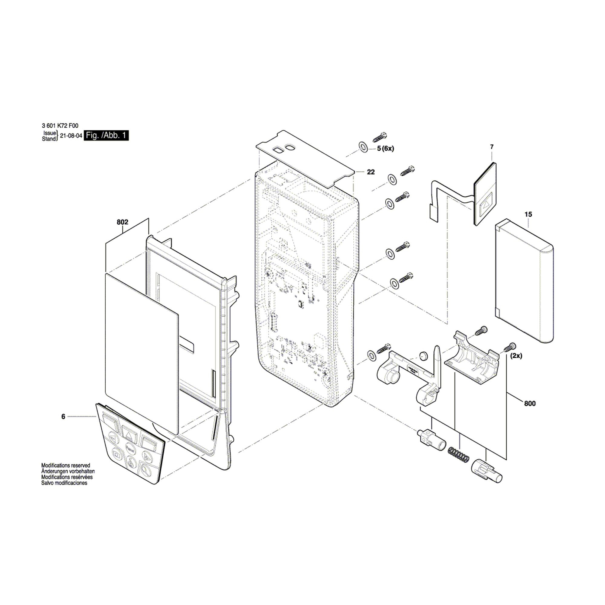 Vue éclatée Bosch GLM120C 3601K72F00 #01