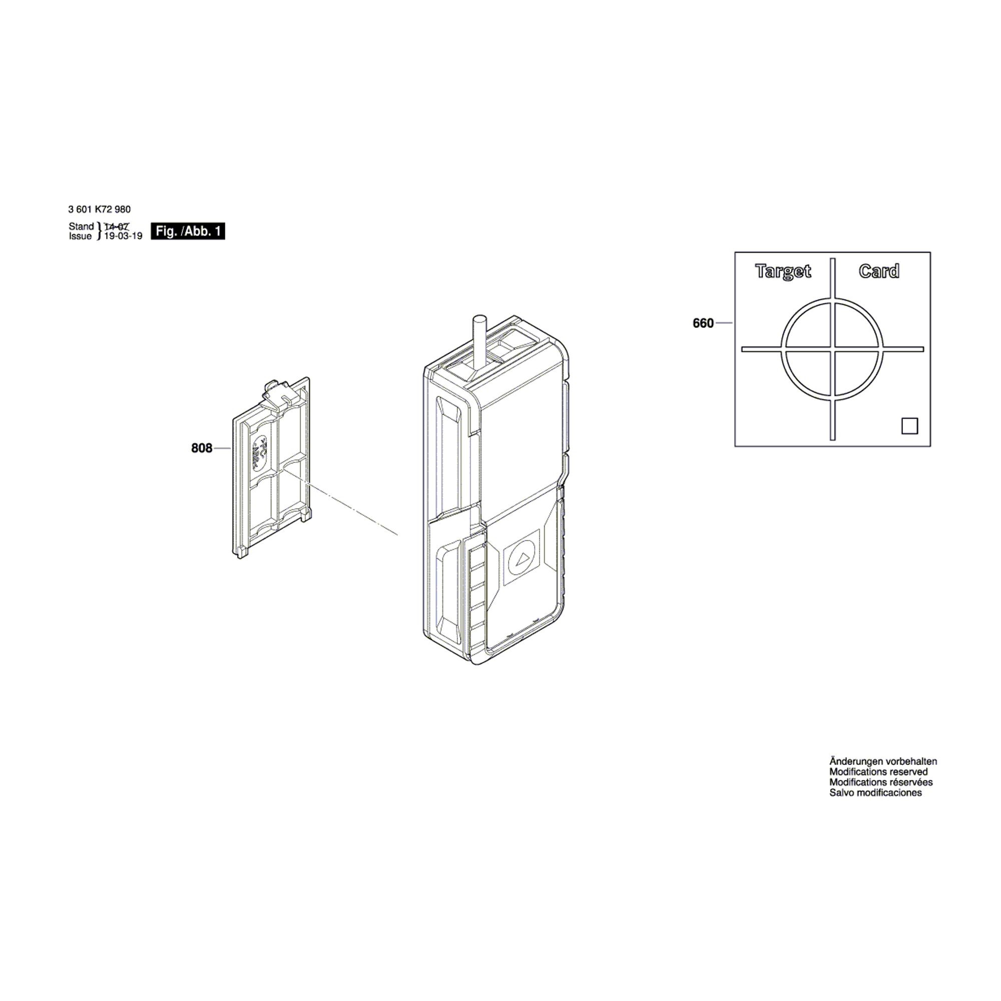 Vue éclatée Bosch GLM40 3601K72900 #01