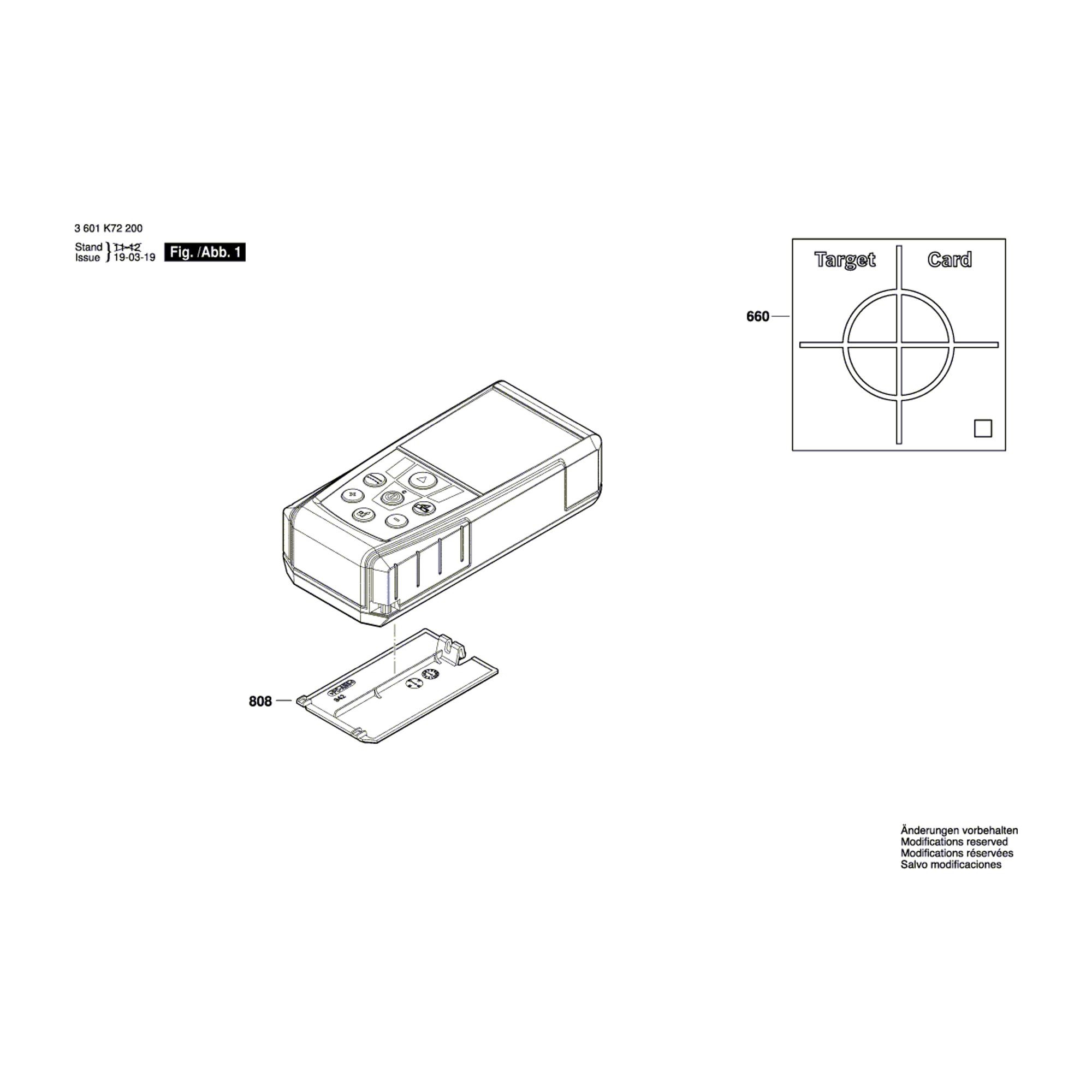 Vue éclatée Bosch GLM50C 3601K72C00 #01