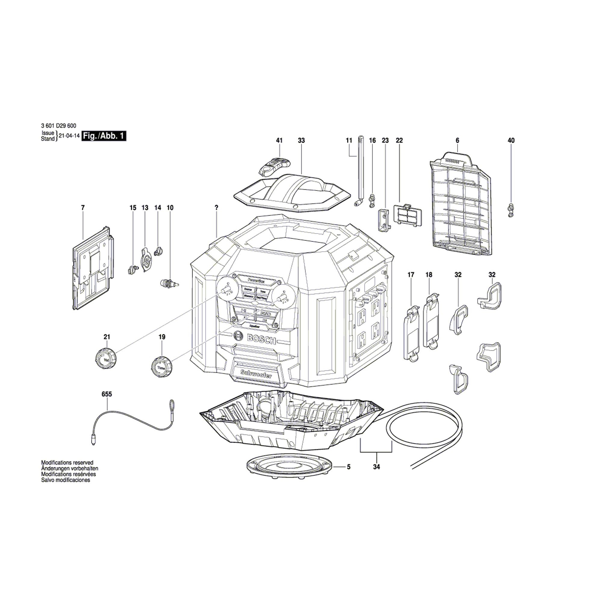 Vue éclatée Bosch GML50 3601D29600 #01