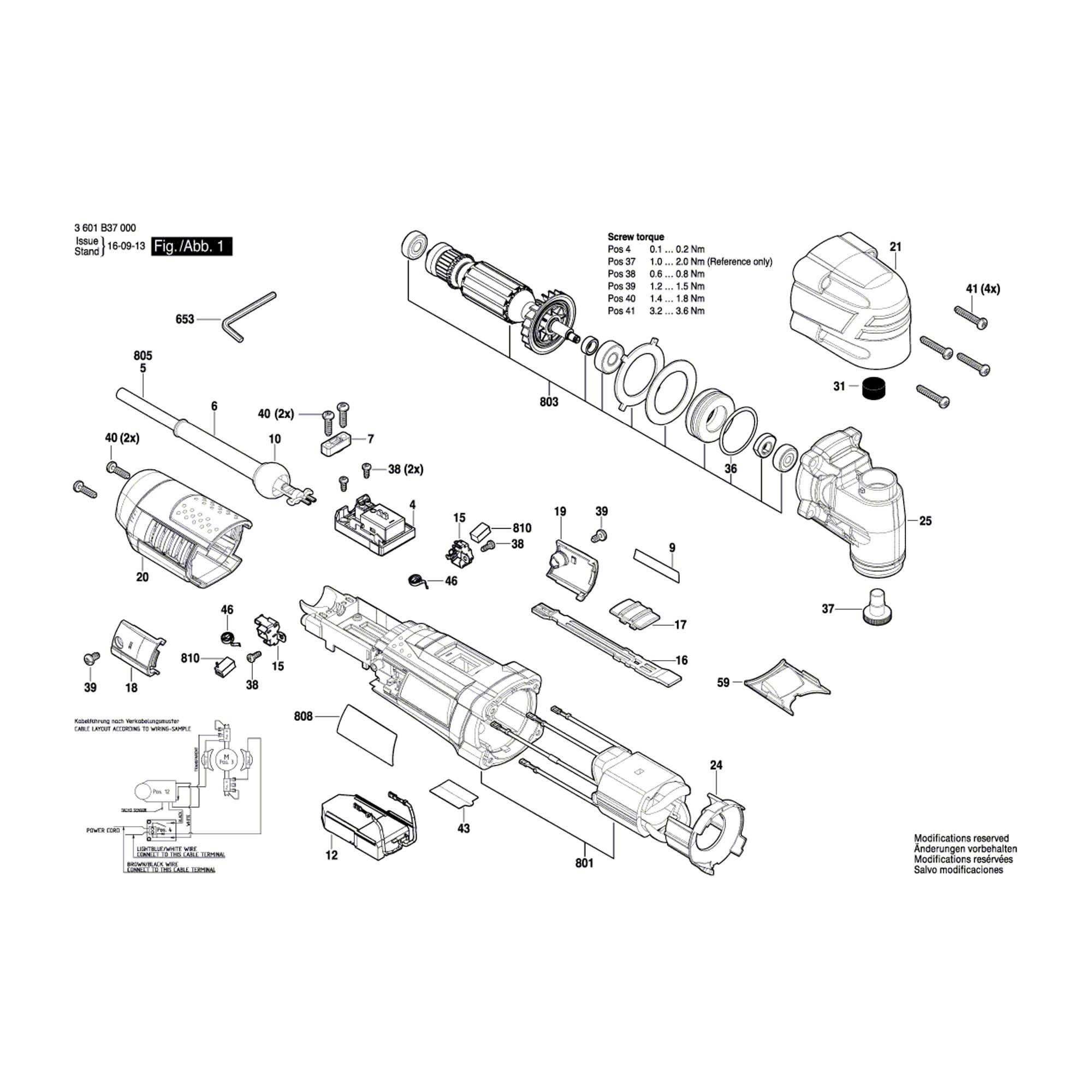 Vue éclatée Bosch GOP30-28 3601B37000 #01