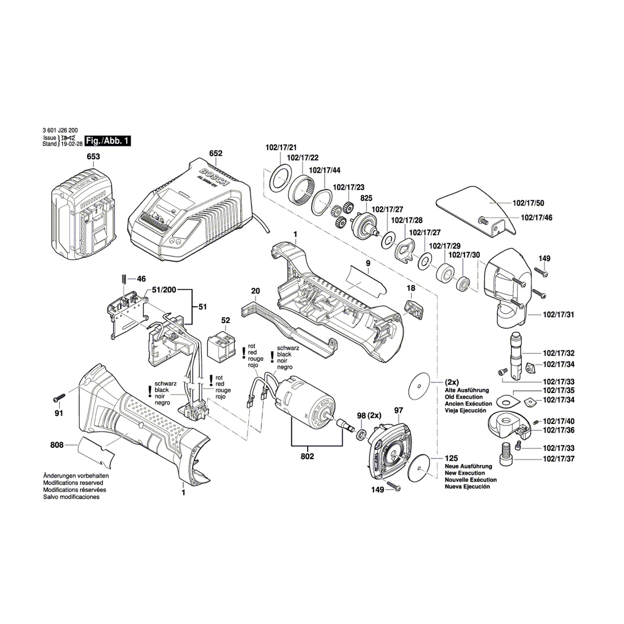Vue éclatée Bosch GSC18V-16 3601J26200 #01