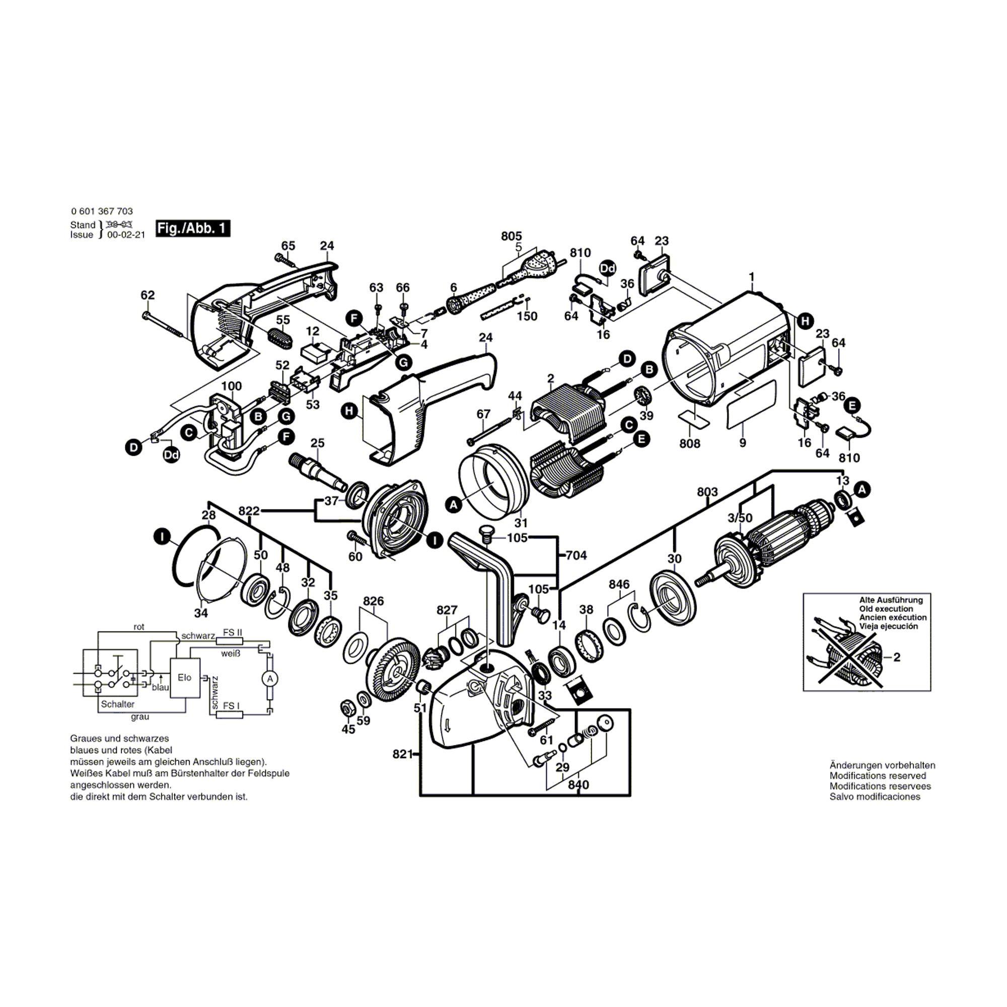 Vue éclatée Bosch GSF100A 0601367703 #01